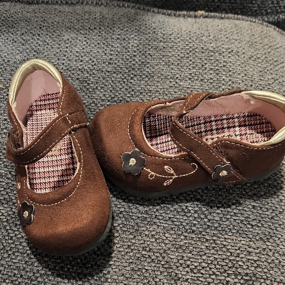 Brown Kids Mary Jane Shoes
